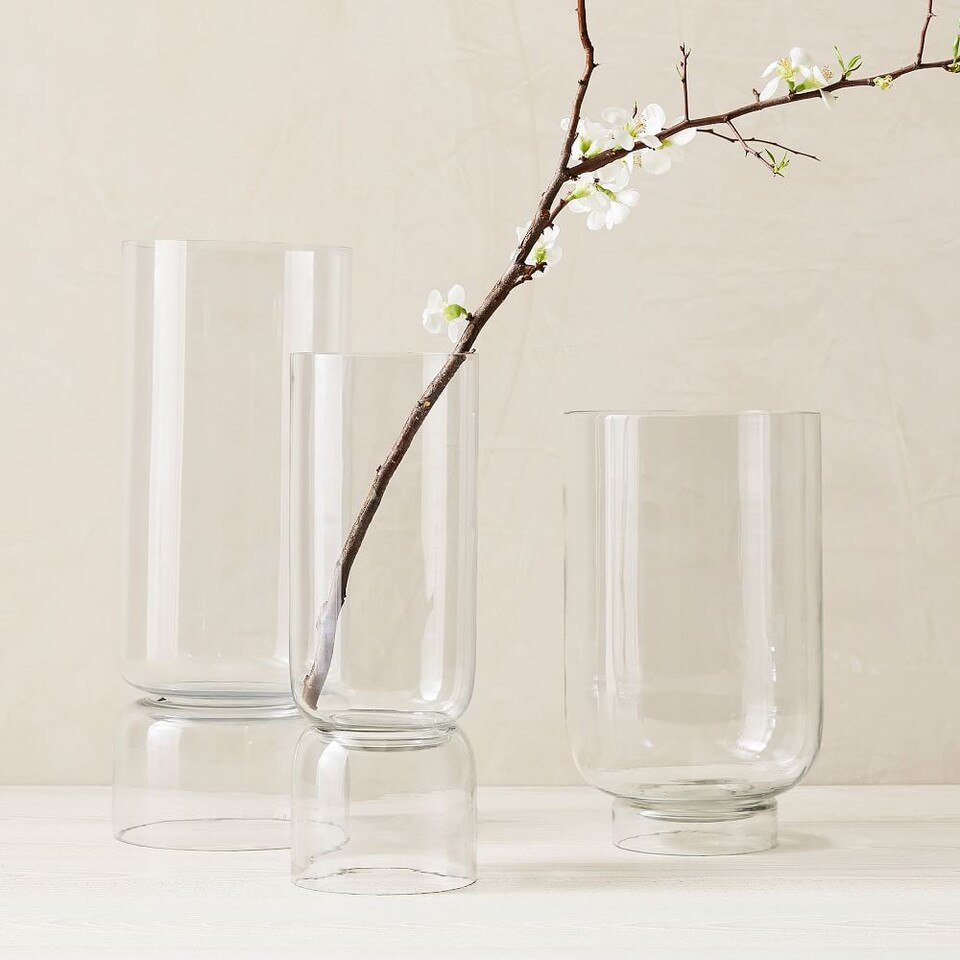 Foundations Clear Glass Vases West Elm UK
